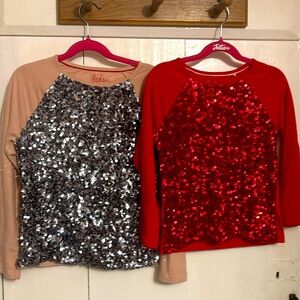 Mini Boden Sparkle Sequin Tops